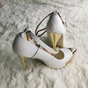 White Pointy Toe High Heels